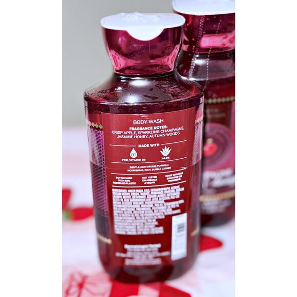 Bath & Body Works Champagne Apple & Honey 10oz Shower Gel Body Wash Aloe B5 x3 - Picture 3 of 3